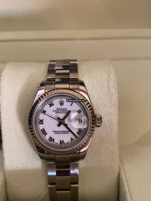 Swiss Replica Rolex Lady-datejust 179174 Caliber 2235 Automatic Movement 26mm Steel Case Womens Watch - Image 10