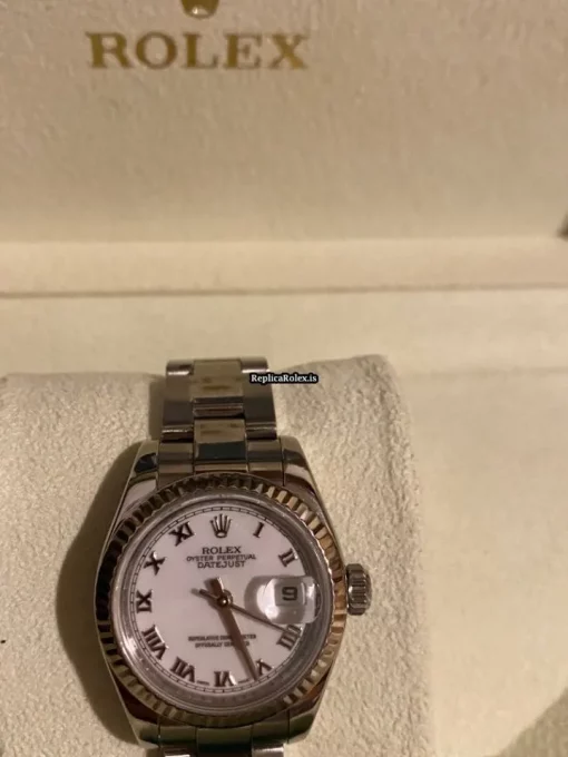 Swiss Replica Rolex Lady-datejust 179174 Caliber 2235 Automatic Movement 26mm Steel Case Womens Watch - Image 11