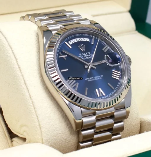 Lovely Fake Rolex Day-date 40 228239 Caliber 3255 Automatic Movement 40mm White Gold Case Watch