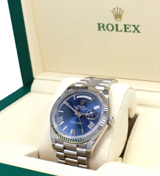 Lovely Fake Rolex Day-date 40 228239 Caliber 3255 Automatic Movement 40mm White Gold Case Watch - Image 3