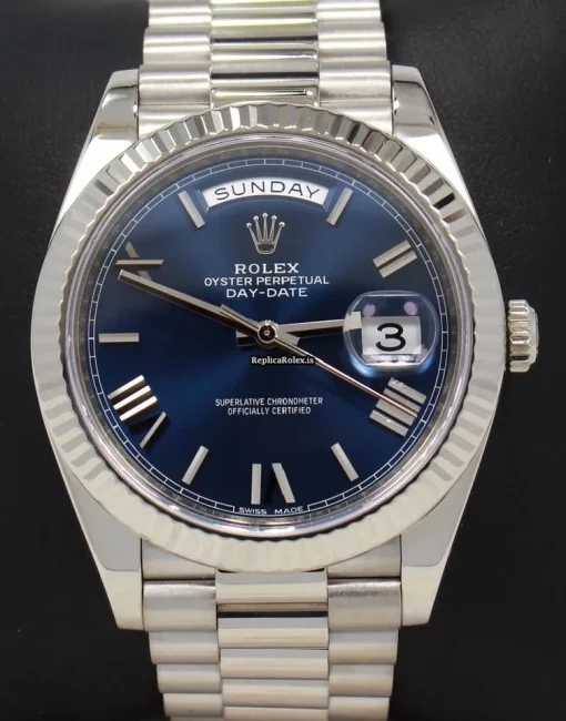 Lovely Fake Rolex Day-date 40 228239 Caliber 3255 Automatic Movement 40mm White Gold Case Watch - Image 6