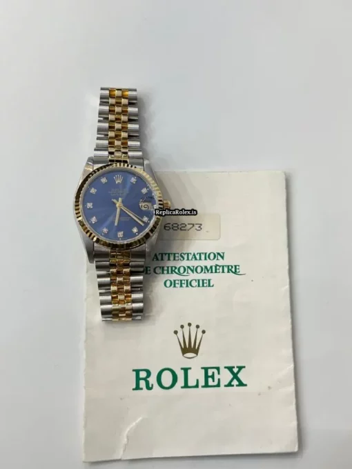 Inexpensive Replica Rolex Lady-datejust 68273 Caliber 2135 Automatic Movement 31mm Gold/steel Case Womens Watch - Image 5
