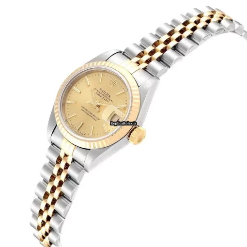Attractive Replica Rolex Lady-datejust 79173 Caliber 2235 Automatic Movement 26mm Gold/steel Case Womens Watch - Image 2