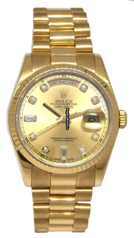 Appealing Replica Rolex Day-date 36 118238 Automatic Movement 36mm Yellow Gold Case Mens/unisex Watch - Image 11