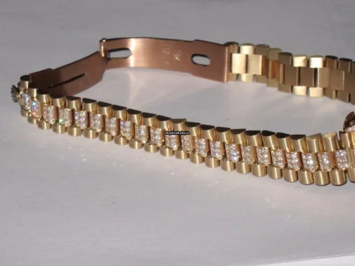 Special Replica Rolex Datejust Self Winding Automatic 26mm Yellow Gold Case Womens Watch - Image 5