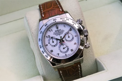 Fantastic Replica Rolex Daytona 116519 Caliber 4130 Automatic Movement 40mm White Gold Case Mens/unisex Watch - Image 5