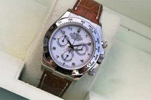 Fantastic Replica Rolex Daytona 116519 Caliber 4130 Automatic Movement 40mm White Gold Case Mens/unisex Watch - Image 7