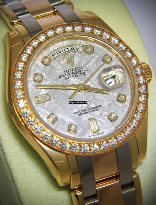 Exquisite Fake Rolex Day-date 18948 Automatic Movement 39mm Yellow Gold Case Mens/unisex Watch - Image 8