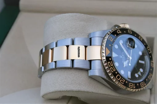Defect Replica Rolex Gmt-master II 116713ln Automatic Movement 40mm Gold/steel Case Mens/unisex Watch - Image 6