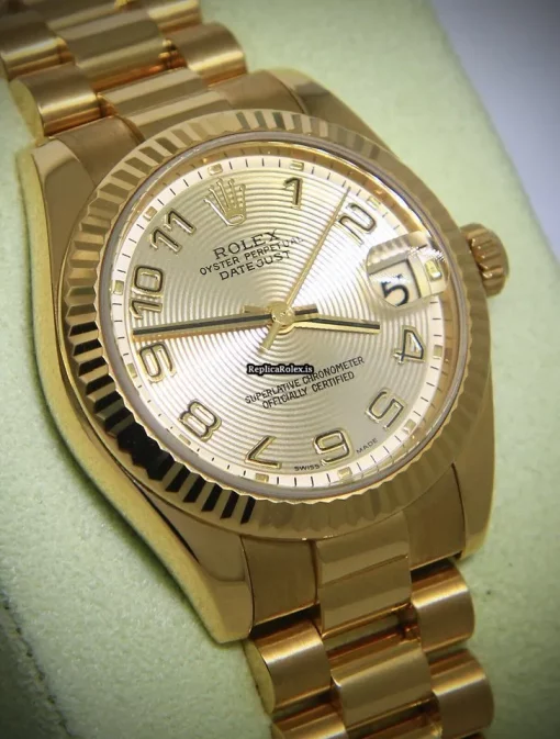 Reliable Replica Rolex Datejust 178278 Automatic Movement 31mm Yellow Gold Case Watch - Image 3