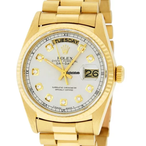 Lovely Copies Rolex Day-date 36 18038 Caliber 3055 Automatic Movement 36mm Yellow Gold Case Mens/unisex Watch