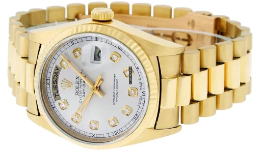 Lovely Copies Rolex Day-date 36 18038 Caliber 3055 Automatic Movement 36mm Yellow Gold Case Mens/unisex Watch - Image 9