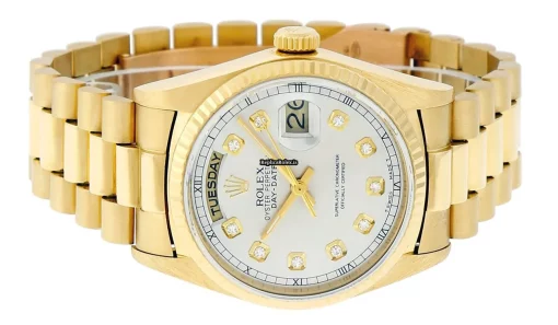 Lovely Copies Rolex Day-date 36 18038 Caliber 3055 Automatic Movement 36mm Yellow Gold Case Mens/unisex Watch - Image 2