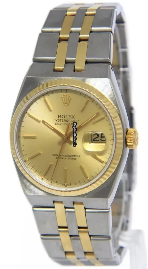 Top Replica Rolex Datejust Oysterquartz 17013 Quartz Movement Watch - Image 3