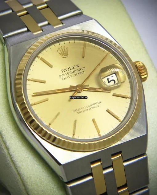 Top Replica Rolex Datejust Oysterquartz 17013 Quartz Movement Watch - Image 4
