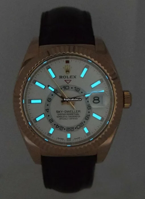 Quality Clone Rolex Sky-dweller 326135 Automatic Movement 42mm Rose Gold Case Mens/unisex Watch - Image 12