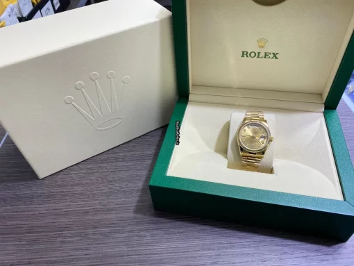 Inexpensive Replica Rolex Day-date 36 118238 Caliber 3155 Automatic Movement 36mm Yellow Gold Case Mens/unisex Watch - Image 2