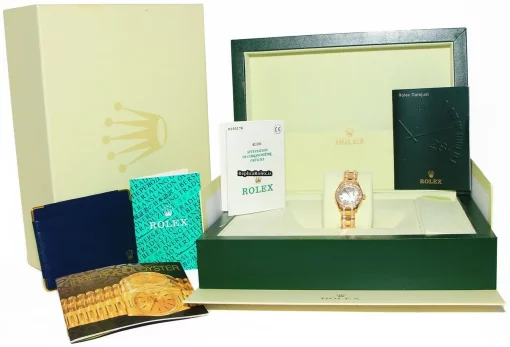 Incredible Replica Rolex Lady-datejust Pearlmaster 80298 Automatic Movement 29mm Yellow Gold Case Womens Watch - Image 4