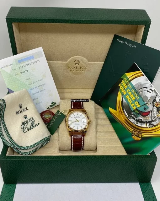 Cheap Replica Rolex Datejust 116138 Caliber 3135 Automatic Movement 36mm Yellow Gold Case Mens/unisex Watch - Image 8