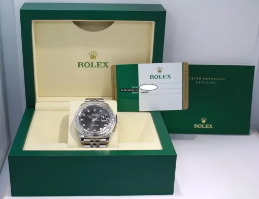 Remarkable Fake Rolex Datejust 126334 Automatic Movement 41mm Steel Case Watch - Image 12