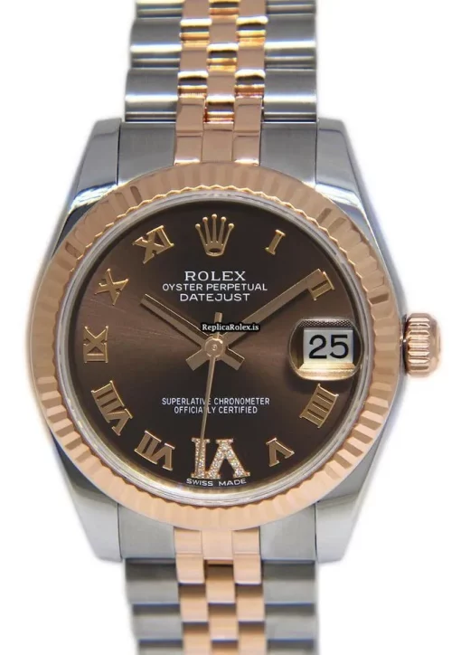 Excellent Knockoff Rolex Lady-datejust 178271 Automatic Movement 31mm Steel Case Womens Watch - Image 2