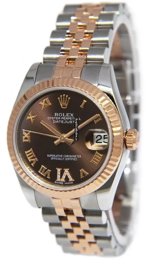 Excellent Knockoff Rolex Lady-datejust 178271 Automatic Movement 31mm Steel Case Womens Watch - Image 3