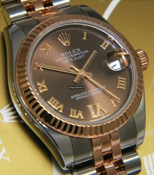 Excellent Knockoff Rolex Lady-datejust 178271 Automatic Movement 31mm Steel Case Womens Watch - Image 4