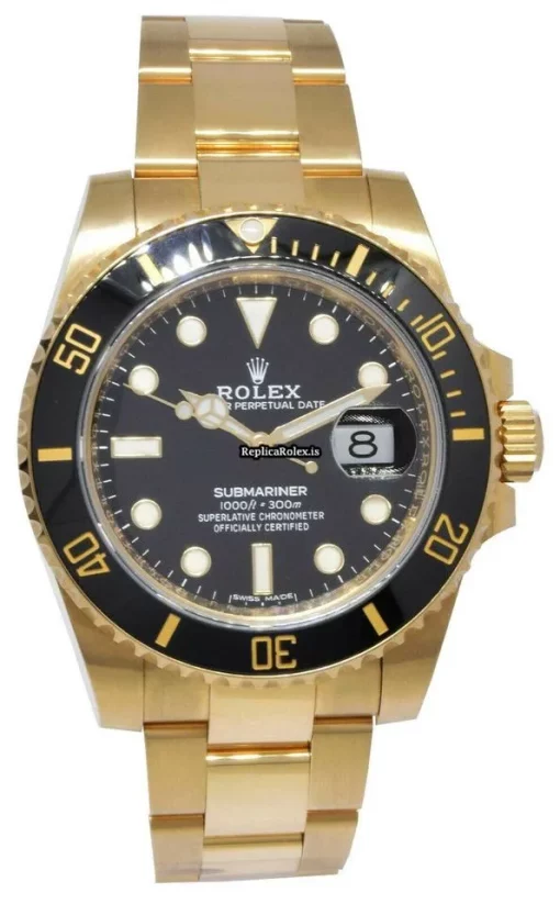 Best Replica Rolex Submariner Date 116618ln Automatic Movement 40mm Yellow Gold Case Watch - Image 11