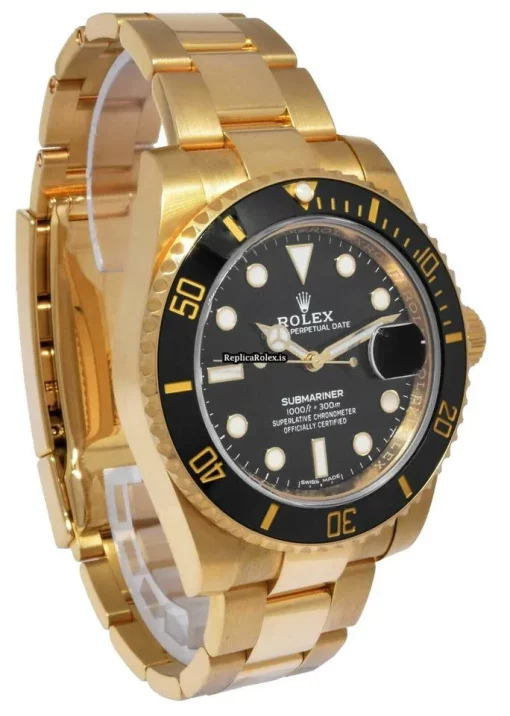 Best Replica Rolex Submariner Date 116618ln Automatic Movement 40mm Yellow Gold Case Watch - Image 4
