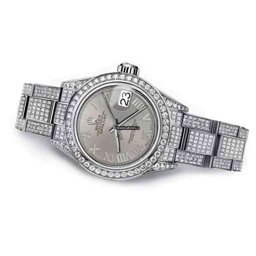 Neat Replica Rolex Oyster Perpetual Lady Date 69160 Automatic Movement 26mm Steel Case Womens Watch - Image 2