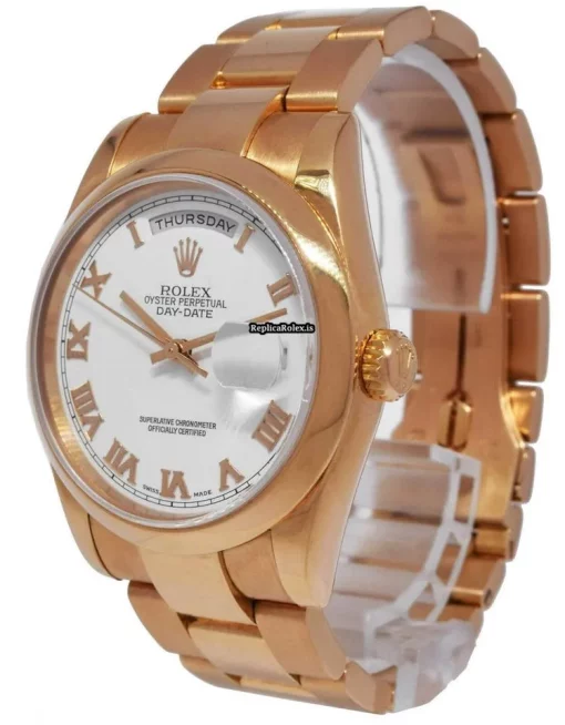 Wonderful Replica Rolex Day-date 36 118205 Automatic Movement 36mm Rose Gold Case Watch - Image 3