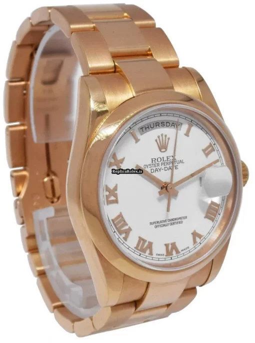 Wonderful Replica Rolex Day-date 36 118205 Automatic Movement 36mm Rose Gold Case Watch - Image 4