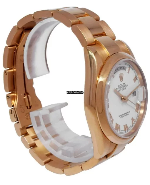 Wonderful Replica Rolex Day-date 36 118205 Automatic Movement 36mm Rose Gold Case Watch - Image 7