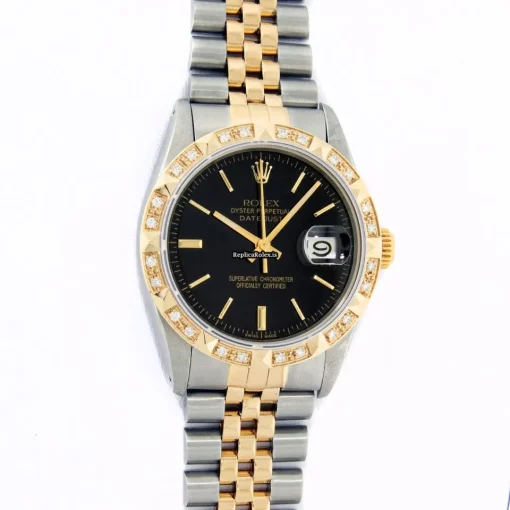 Pleasing Fake Rolex Datejust 16013 Caliber 3035 Automatic Movement 36mm Gold/steel Case Mens/unisex Watch - Image 2