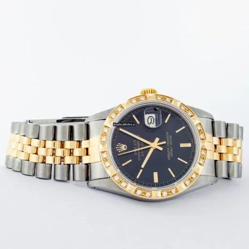 Pleasing Fake Rolex Datejust 16013 Caliber 3035 Automatic Movement 36mm Gold/steel Case Mens/unisex Watch - Image 4