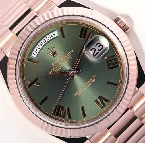Superior Knockoff Rolex Day-date 40 228238 Automatic Movement 40mm Rose Gold Case Mens/unisex Watch
