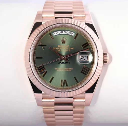 Superior Knockoff Rolex Day-date 40 228238 Automatic Movement 40mm Rose Gold Case Mens/unisex Watch - Image 2