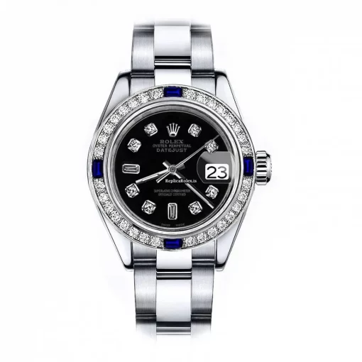 Good Copies Rolex Oyster Perpetual Lady Date 69160 Automatic Movement 26mm Steel Case Womens Watch