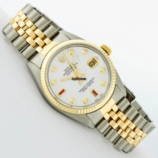 Great Fake Rolex Datejust 16013 Caliber 3035 Automatic Movement 36mm Gold/steel Case Mens/unisex Watch - Image 3