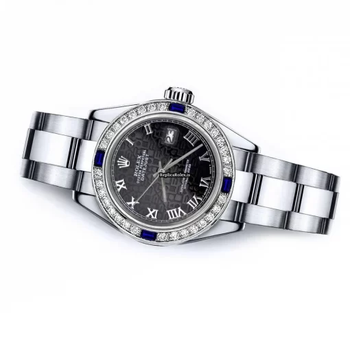 Defect Replica Rolex Oyster Perpetual Lady Date 69160 Automatic Movement 26mm Steel Case Womens Watch - Image 2