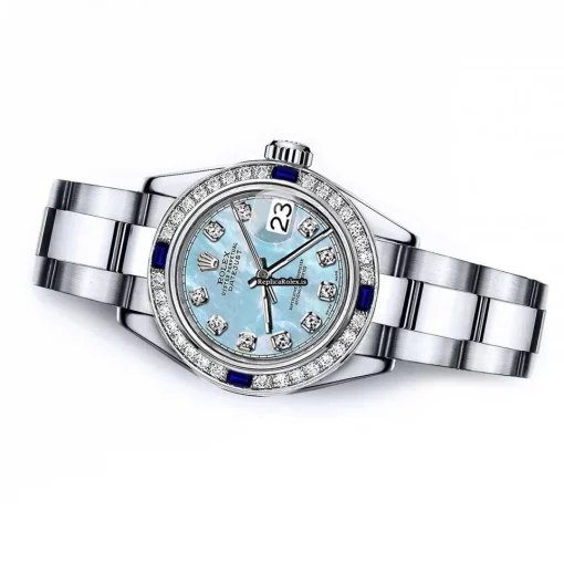 Cool Replica Rolex Oyster Perpetual Lady Date 69160 Automatic Movement 26mm Steel Case Womens Watch - Image 2