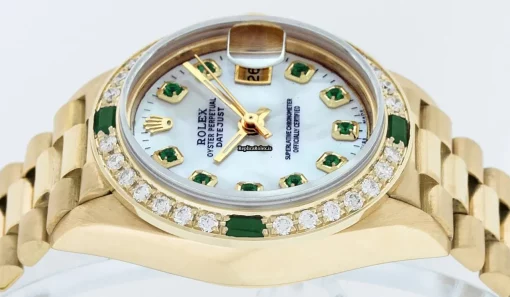 Top Replica Rolex Lady-datejust 69178 Caliber 2135 Automatic Movement 26mm Yellow Gold Case Womens Watch - Image 10