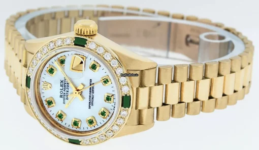 Top Replica Rolex Lady-datejust 69178 Caliber 2135 Automatic Movement 26mm Yellow Gold Case Womens Watch - Image 8