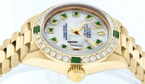 Top Replica Rolex Lady-datejust 69178 Caliber 2135 Automatic Movement 26mm Yellow Gold Case Womens Watch - Image 9