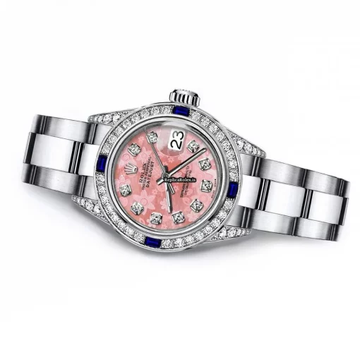 Neat Replica Rolex Oyster Perpetual Lady Date 69160 Automatic Movement 26mm Steel Case Womens Watch - Image 2