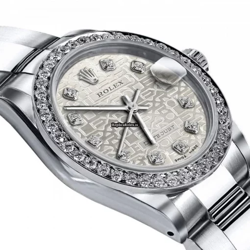Special Replica Rolex Oyster Perpetual Lady Date 69160 Automatic Movement 26mm Steel Case Womens Watch - Image 2