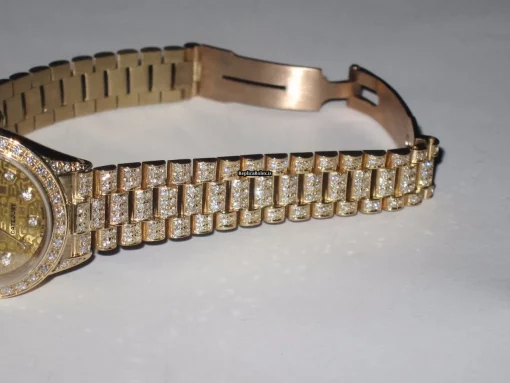 High Quality Clone Rolex Datejust Self Winding Automatic 26mm Yellow Gold Case Womens Watch - Image 6