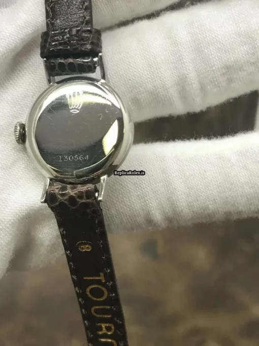 Design Replica Rolex Oyster Precision 9074 Manual Winding Movement 20mm White Gold Case Watch - Image 8