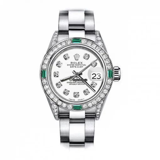 Pleasing Replica Rolex Oyster Perpetual Lady Date 69160 Automatic Movement 26mm Steel Case Womens Watch