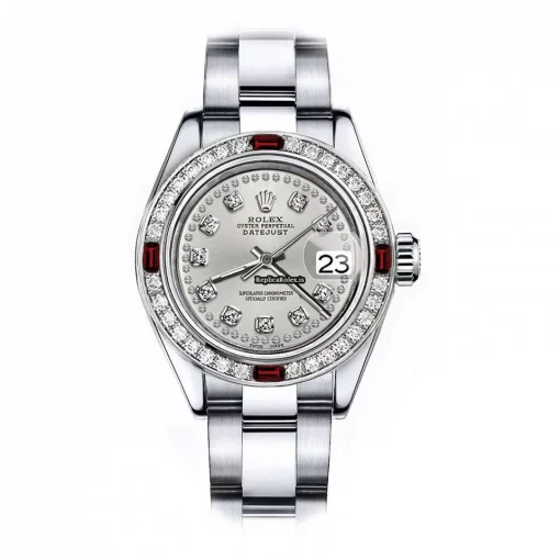 Defect Replica Rolex Oyster Perpetual Lady Date 69160 Automatic Movement 26mm Steel Case Womens Watch